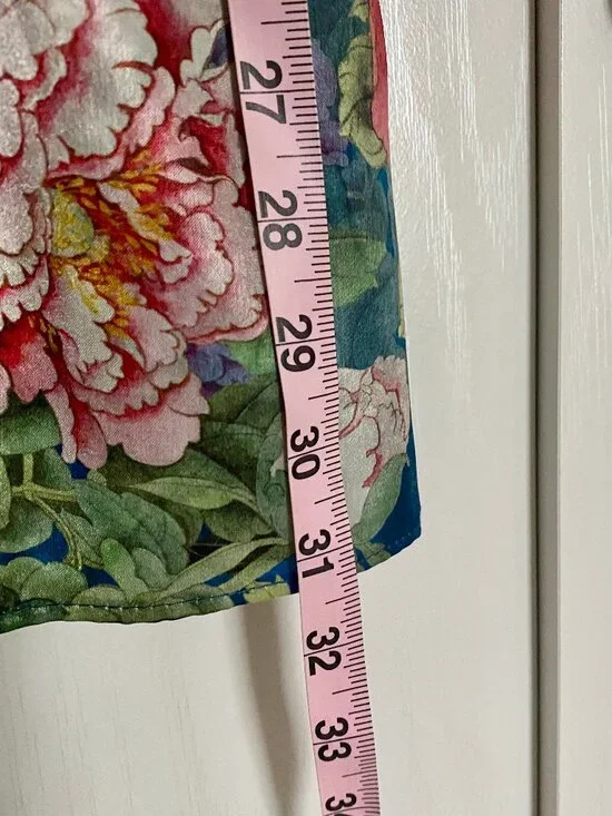 Zara Blue Floral Puff Sleeve Romper Sz S - Picture 6 of 6